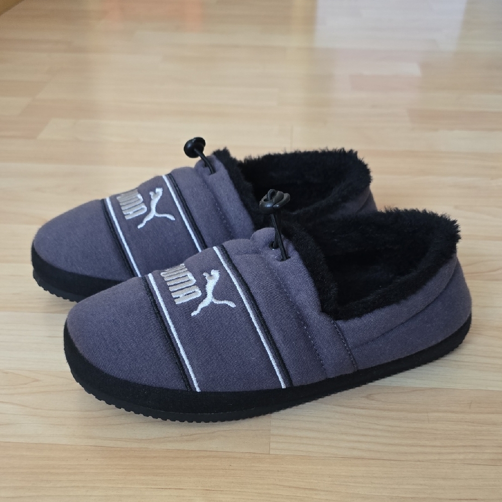 NWOT PUMA Men's Tuff Mocc Jersey Gray/Black Slippers Size 7